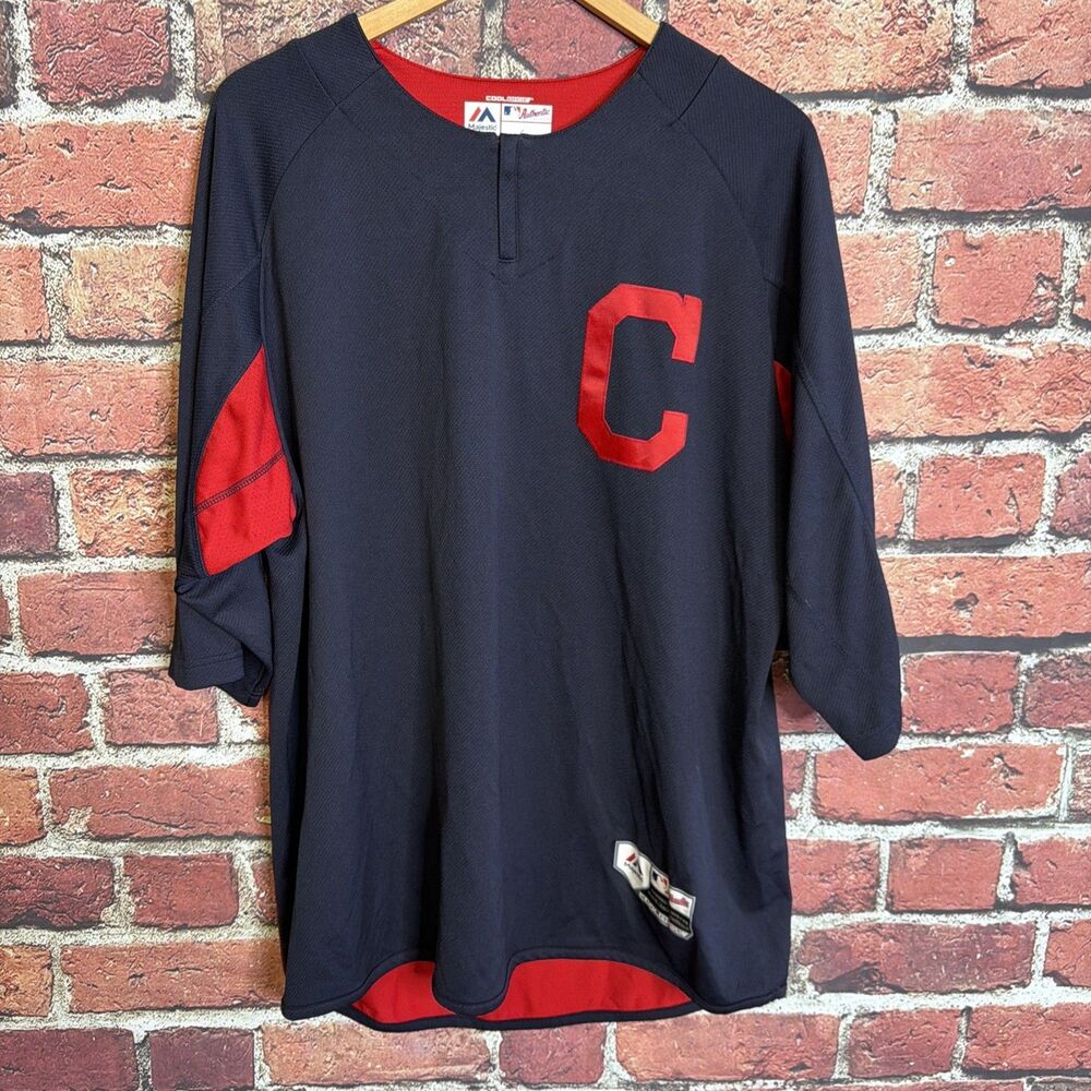 Cleveland Indians #74 Majestic Cool Base MLB Batting Practice Jersey Men XL